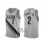 Camiseta Portland Trail Blazers Gary Trent Jr. NO 2 Earned 2020-21 Gris